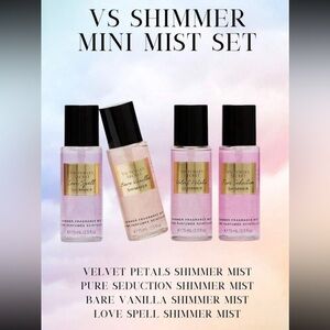 Victoria's Secret Shimmer Mist Gift Set - Pink and Purple